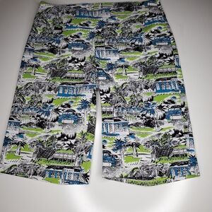 6P 6 PETITE TROPICAL Hawaiian Vacation walking golf stretch BERMUDA SHORTS NEW
